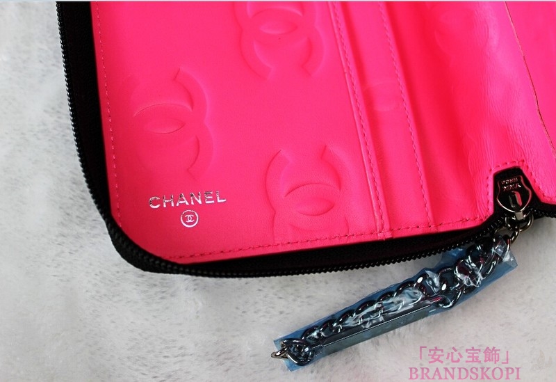 CHANEL（シャネル）ラウンド長財布/ブラック/カンボンカーフA48660