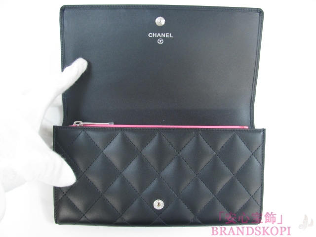 CHANEL（シャネル）カンボンライン　ＺＩＰ長財布A50077