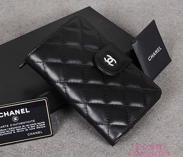 シャネル 長財布 CHANEL シャネル 財布 二つ折り マトラッセ キルティング レザー ブラック A48667