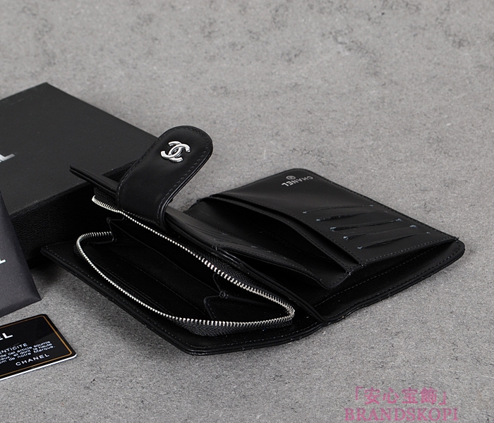 シャネル 長財布 CHANEL シャネル 財布 二つ折り マトラッセ キルティング レザー ブラック A48667