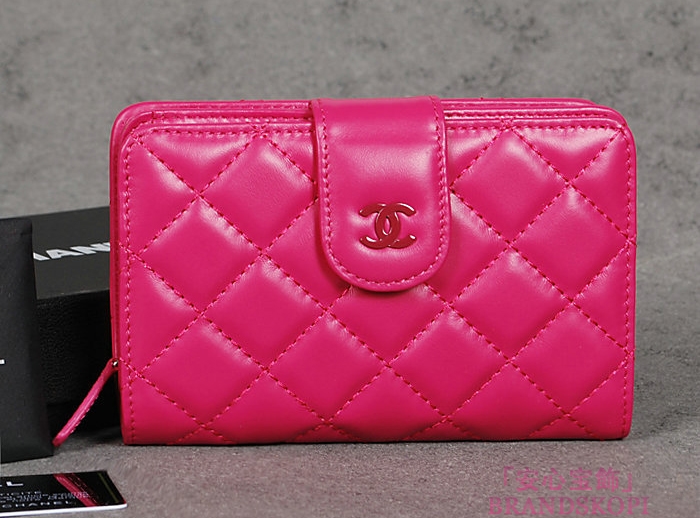 シャネル 長財布 CHANEL シャネル 財布 二つ折り マトラッセ キルティング レザー ローズ A48667