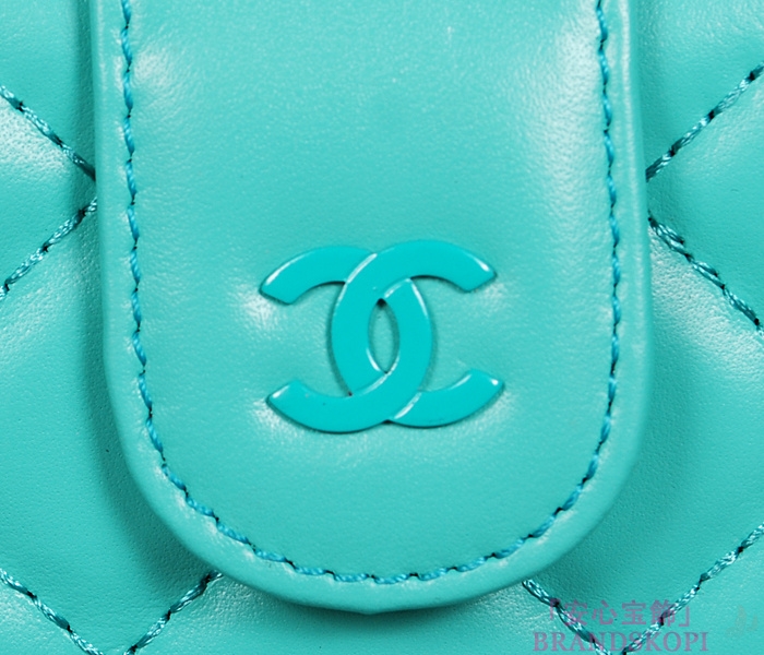 シャネル 長財布 CHANEL シャネル 財布 二つ折り マトラッセ キルティング レザー アズール A48667