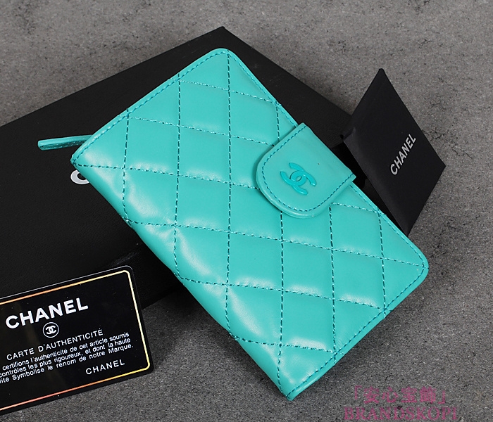 シャネル 長財布 CHANEL シャネル 財布 二つ折り マトラッセ キルティング レザー アズール A48667