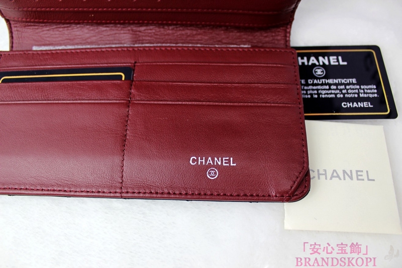 CHANEL（シャネル）ラウンド長財布/ブラック/ラムスキン A68776