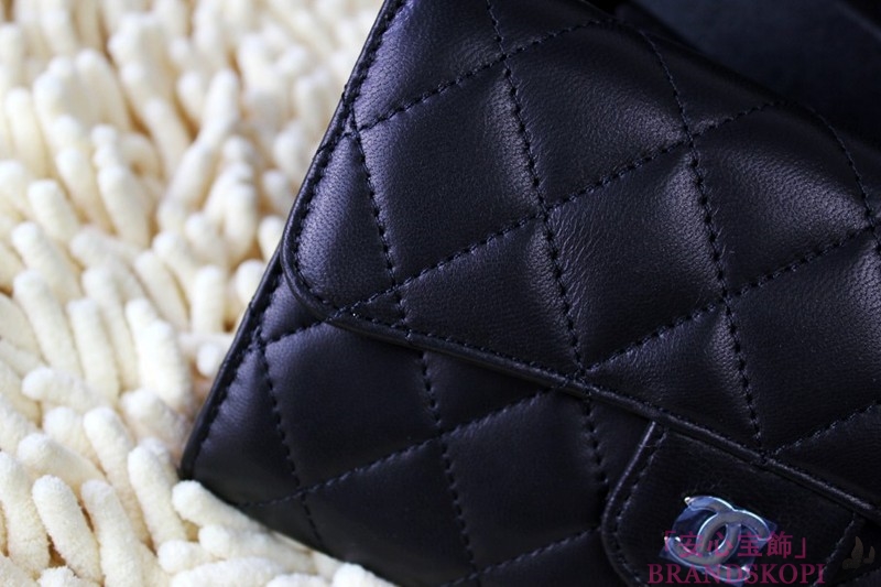 シャネル　CHANEL 長財布　3折　A31506　タイムレスクラシック　マトラッセ/ラムスキン　ブラック/ボルドー