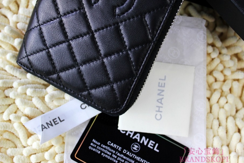 CHANEL シャネル ココマーク ラウンド 長財布 黒 ラムスキン A80110 新品 