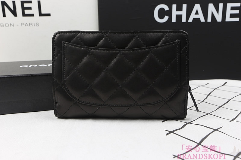 CHANEL シャネル 財布 A48667 ブラック／ボルドー / シルバー マトラッセ