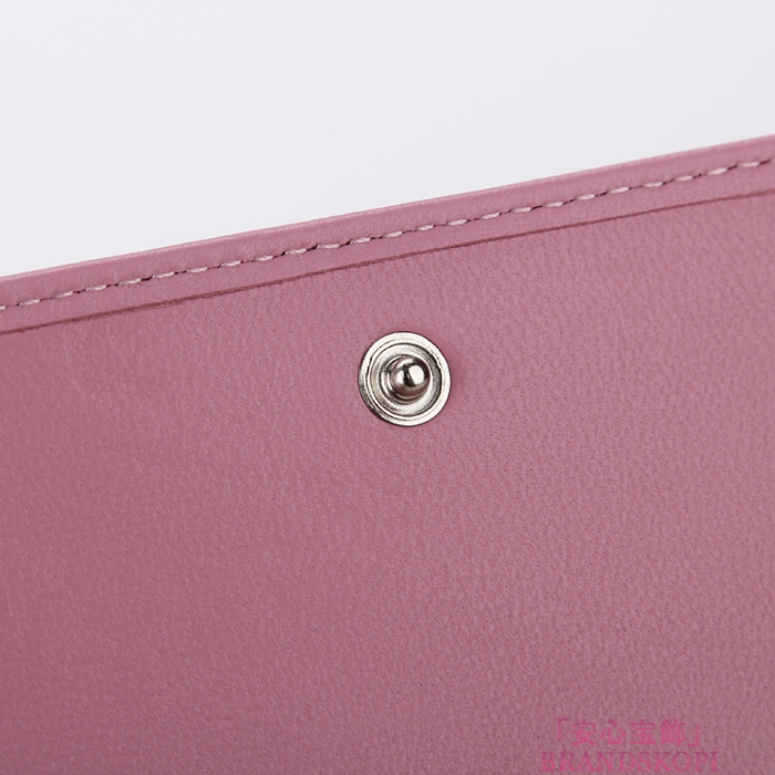 シャネル 財布 CHANEL Wホック長財布 ラムスキン ピンク A48983