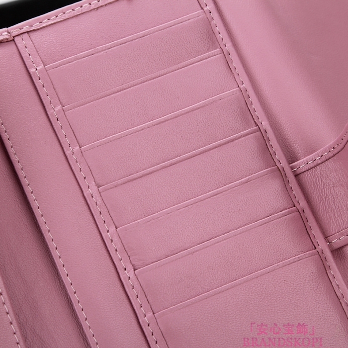 シャネル 財布 CHANEL Wホック長財布 ラムスキン ピンク A48983