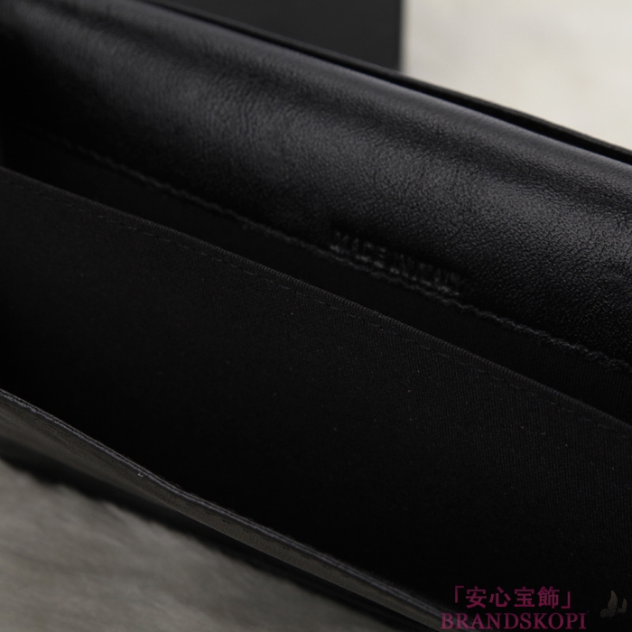 シャネル 財布 CHANEL Wホック長財布 ラムスキン ブラック A48983