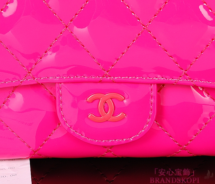 シャネル CHANEL 長財布 三つ折り ココマーク マトラッセ キルティング エナメル ローズ A31506