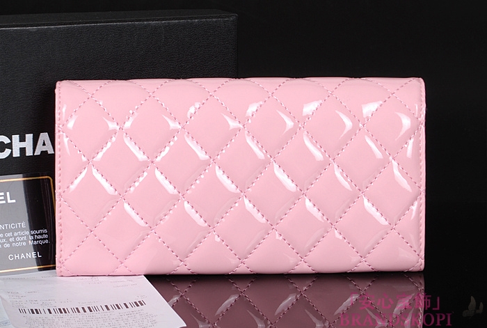 シャネル 長財布 CHANEL シャネル 財布 二つ折りフラップ マトラッセ キルティング エナメル ピンク A50096