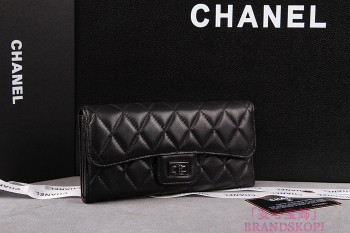シャネル 長財布 CHANEL シャネル 財布 二つ折り マトラッセ  キルティング ラムスキン ブラック A35297