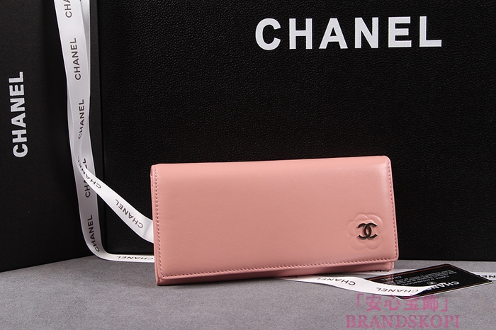 CHANEL シャネル クルーズライン カメリア 長財布 ラムスキン ピンク A47004