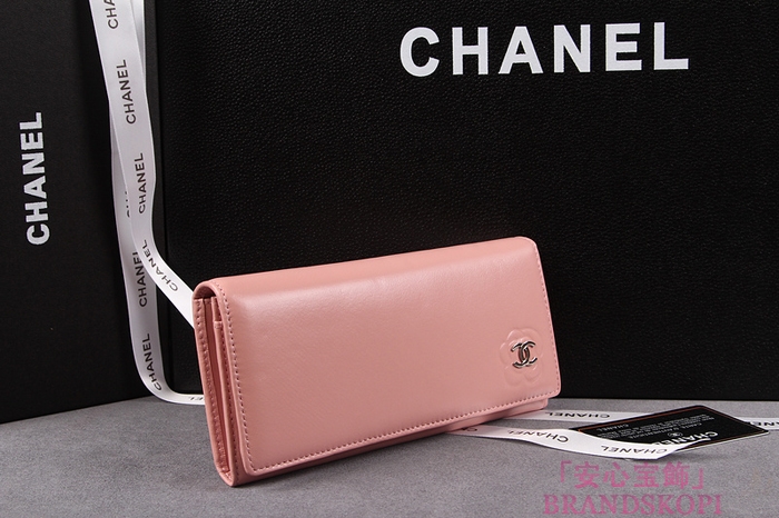 CHANEL シャネル クルーズライン カメリア 長財布 ラムスキン ピンク A47004
