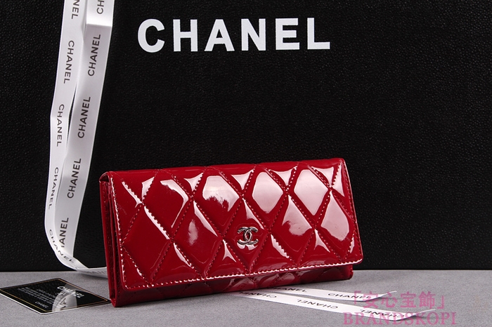 シャネル 長財布 CHANEL  財布 二つ折り マトラッセ ココマーク エナメル ローズ/ブルゴーニュ/ブラック/ピンク/ブルー A50106