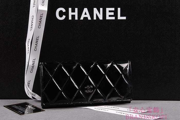 シャネル 長財布 CHANEL  財布 二つ折り マトラッセ ココマーク エナメル ローズ/ブルゴーニュ/ブラック/ピンク/ブルー A50106