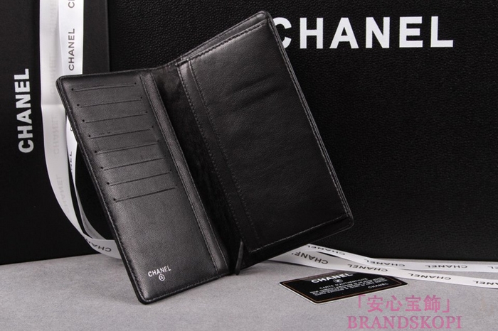 シャネル 長財布 CHANEL 財布 二つ折り  マトラッセ  ラムスキン ブラック A61667