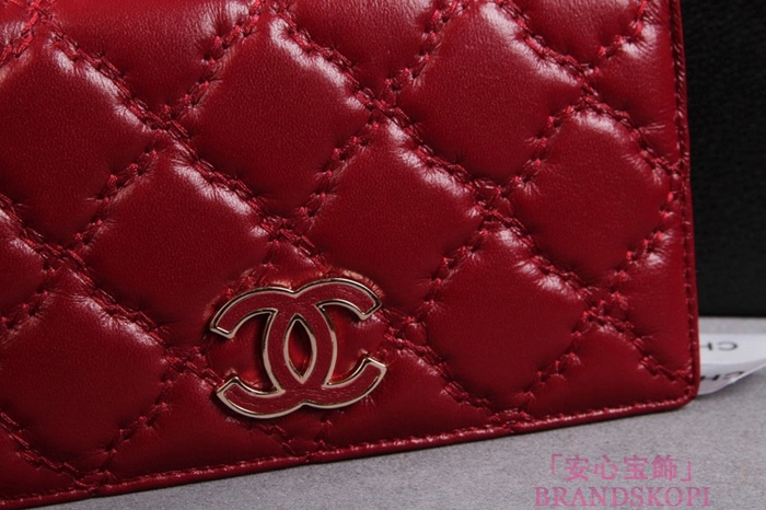 シャネル 長財布 CHANEL 財布 二つ折り  マトラッセ  ラムスキン ブルゴーニュ A61667