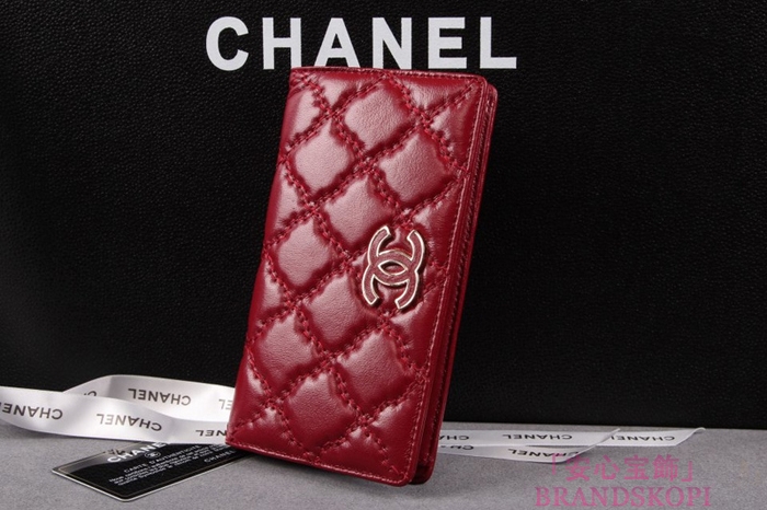 シャネル 長財布 CHANEL 財布 二つ折り  マトラッセ  ラムスキン ブルゴーニュ A61667
