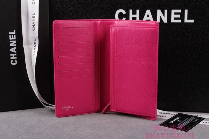 シャネル 長財布 CHANEL 財布 二つ折り  マトラッセ  ラムスキン ローズ A61667