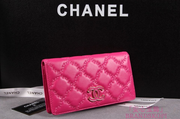 シャネル 長財布 CHANEL 財布 二つ折り  マトラッセ  ラムスキン ローズ A61667