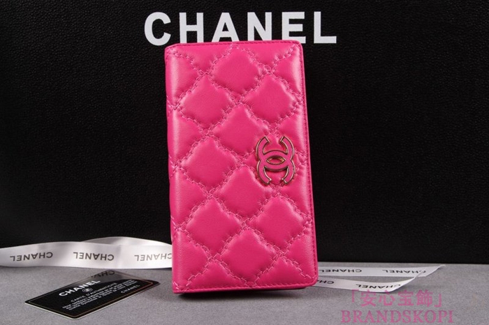 シャネル 長財布 CHANEL 財布 二つ折り  マトラッセ  ラムスキン ローズ A61667