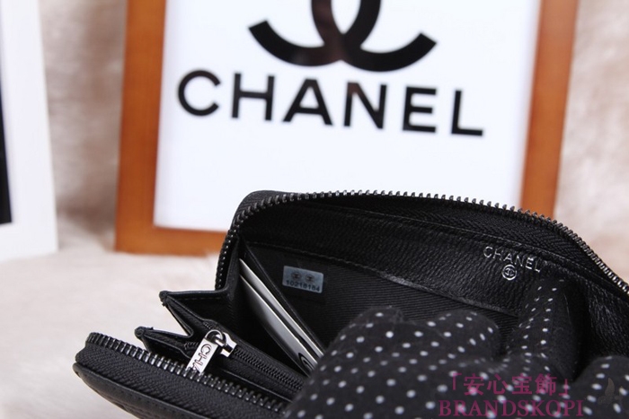 シャネル 長財布 財布  ラウンドファスナー レディース BOY CHANEL/ボーイシャネル ラムスキン キルティング マトラッセ ブラック A48652