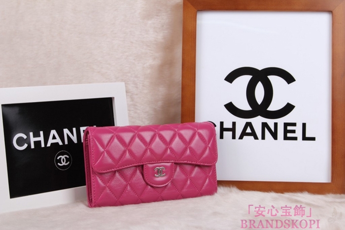 シャネル CHANEL 長財布 3折 タイムレスクラシック マトラッセ ラムスキン ローズ A46518
