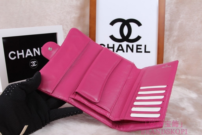 シャネル CHANEL 長財布 3折 タイムレスクラシック マトラッセ ラムスキン ローズ A46518