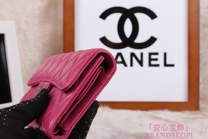 シャネル CHANEL 長財布 3折 タイムレスクラシック マトラッセ ラムスキン ローズ A46518