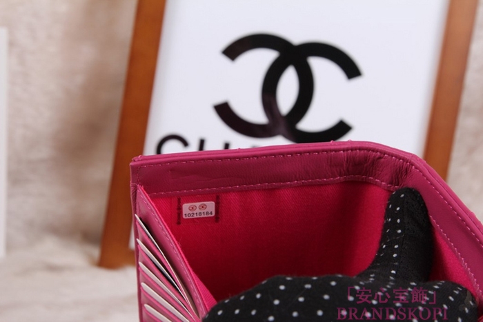 シャネル CHANEL 長財布 3折 タイムレスクラシック マトラッセ ラムスキン ローズ A46518