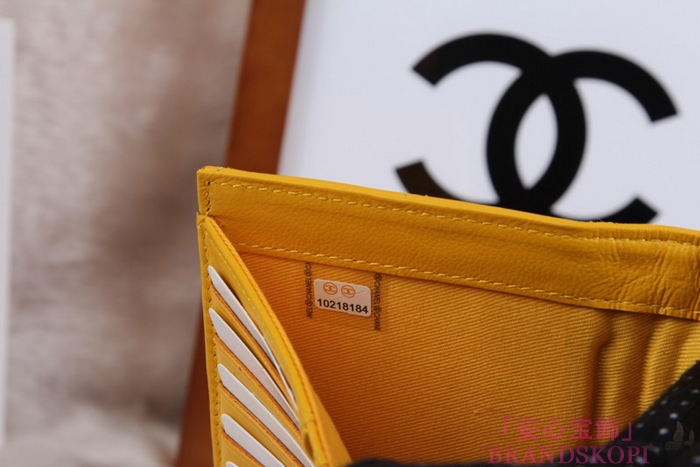 シャネル CHANEL 長財布 3折 タイムレスクラシック マトラッセ ラムスキン イエロー A46518