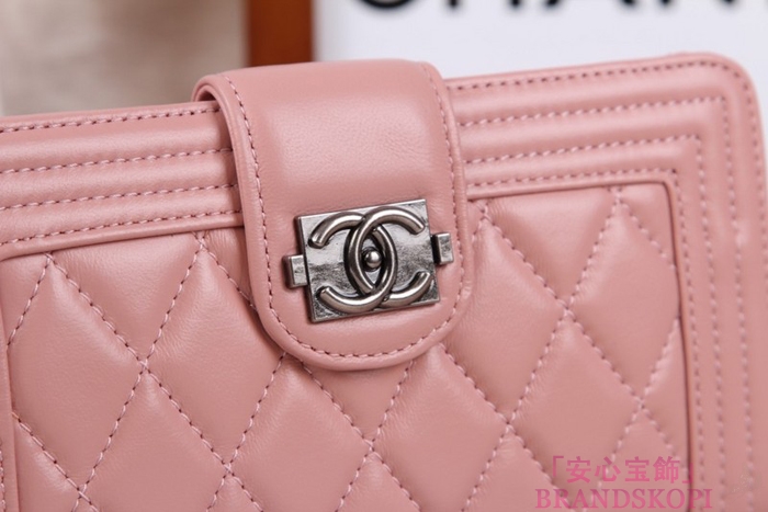 シャネル 長財布 CHANEL 財布 二つ折り フラップ キルティング マトラッセ  ラムスキン ピンク A48651