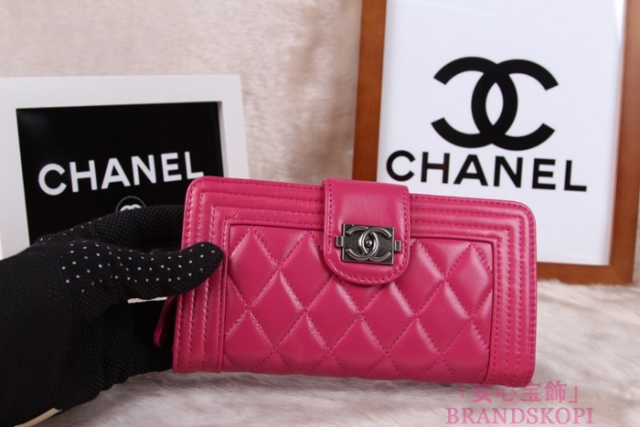 シャネル 長財布 CHANEL 財布 二つ折り フラップ キルティング マトラッセ  ラムスキン ローズ A48651