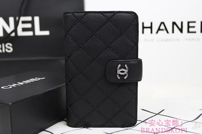 シャネルCHANEL2014春夏カーフスキン2つ折財布A80148a/A80148b