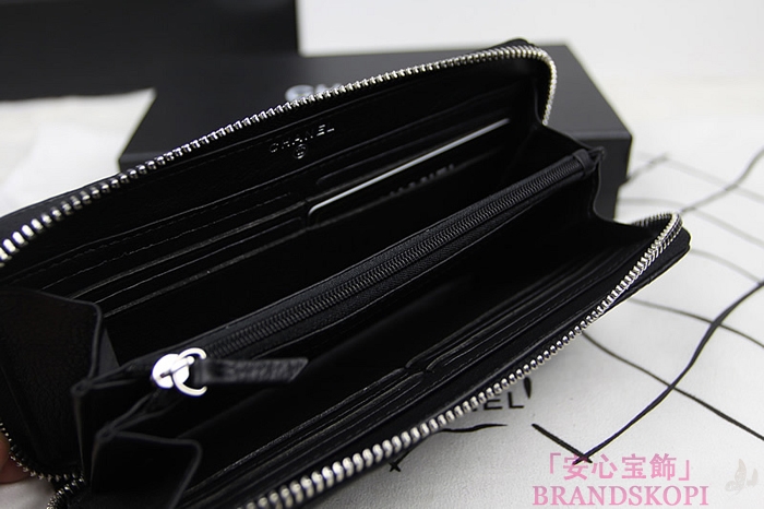 シャネルCHANEL2014春夏カーフスキンジップ長財布A80143a/A80143b