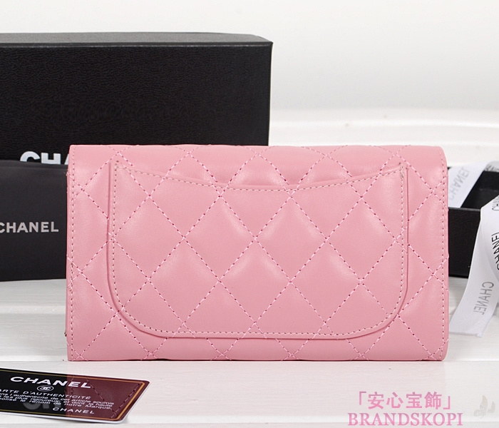 シャネル 財布  マトラッセライン 長財布 ピンク A31506-39