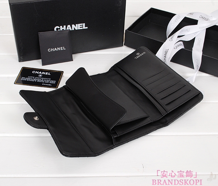 シャネル 財布  マトラッセライン 長財布 ブラック A31506-31