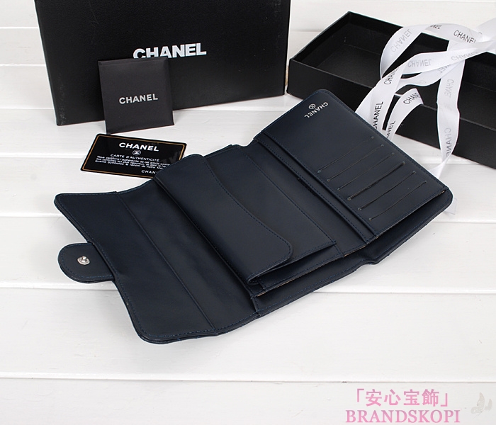 シャネル 財布  マトラッセライン 長財布 ブループリュス A31506-29