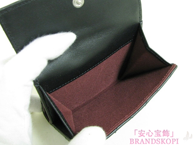 CHANEL（シャネル）Wホック財布 ラムスキン ブラック A48980