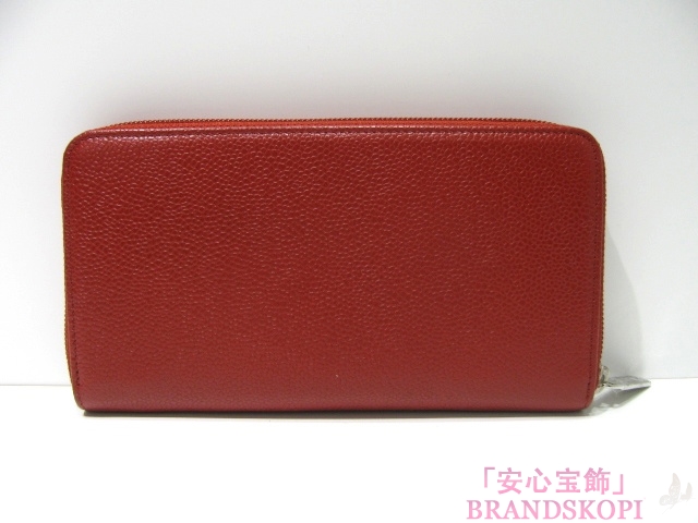 CHANEL（シャネル) キャビアスキン CCマーク ラウンドファスナー長財布 A50071