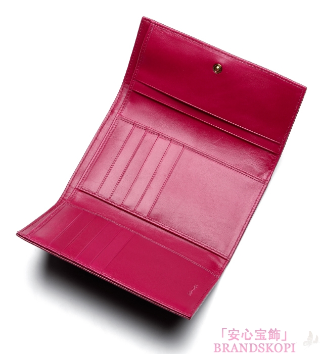 ミュウ ミュウ　12/13年秋冬新作ST.COCCO LUX三つ折り中財布 5M1097 NKG F023302