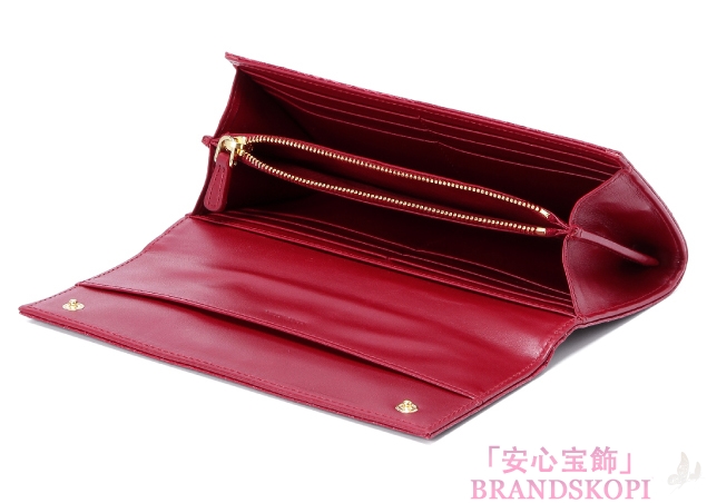ミュウ ミュウ　2013年春夏新作ST.COCCO LUX二つ折り 長財布 5M1109 NKG F0041 