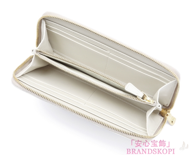 ミュウ ミュウ　2013年春夏新作ST.COCCO LUXラウンドファスナー 長財布 5M0506 NKG F0K74