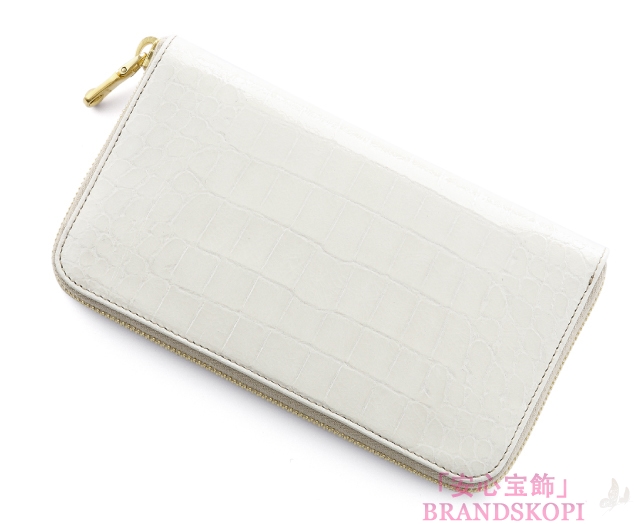 ミュウ ミュウ　2013年春夏新作ST.COCCO LUXラウンドファスナー 長財布 5M0506 NKG F0K74