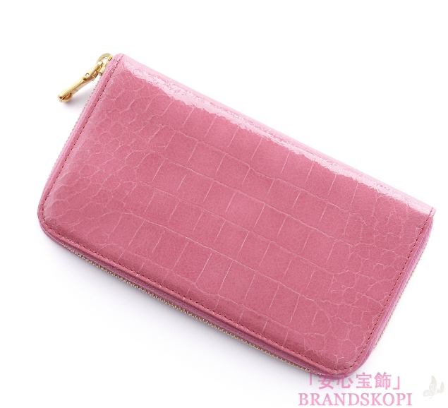 ミュウ ミュウ　2013年春夏新作ST.COCCO LUXラウンドファスナー 長財布 5M0506 NKG F0410