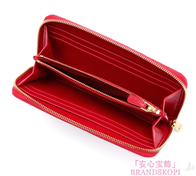 ミュウ ミュウ　2013年春夏新作ST.COCCO LUXラウンドファスナー 長財布 5M0506 NKG F0011