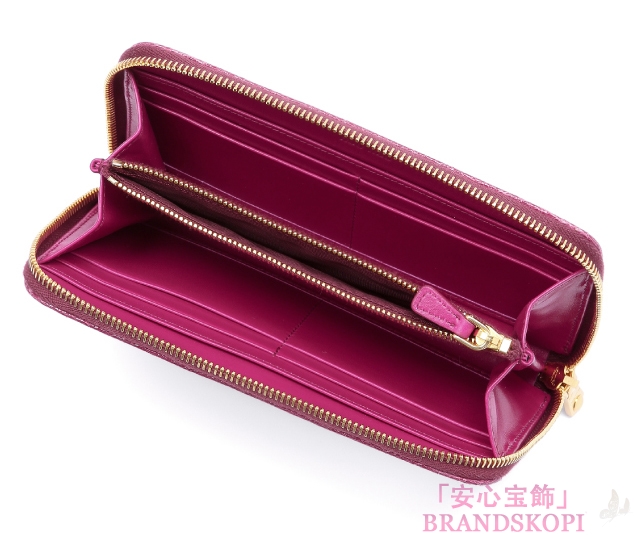 ミュウ ミュウ　2013年春夏新作ST.COCCO LUXラウンドファスナー 長財布 5M0506 NKG F0233
