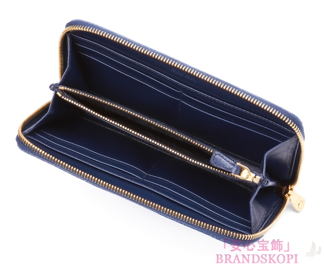 ミュウ ミュウ　2013年春夏新作ST.COCCO LUXラウンドファスナー 長財布 5M0506 NKG F0013